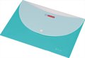 Document holder bag, DL, PP, snap, 2 pockets, 200 micron, PANTA PLAST, pastel green